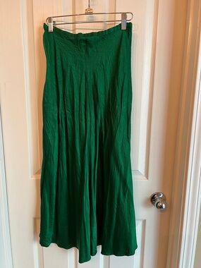 Zara Women's Emerald Green Maxi Skirt